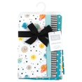 thumbnail image 2 of Hudson Baby Infant Boy Cotton Flannel Burp Cloths, Happy Planets 4 Pack, One Size, 2 of 6