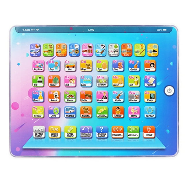Kids Learning Pad LED Letter Word Touch Screen Learning Tablet Educational Toy