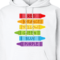thumbnail image 3 of Inktastic Colored Crayons Adult Hoodie Sweatshirt, 3 of 4