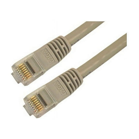 IEC M60468-25 RJ45 4Pr Cat 6 Patch Cord with Molded Snag Free Strain Relief GRAY 25'
