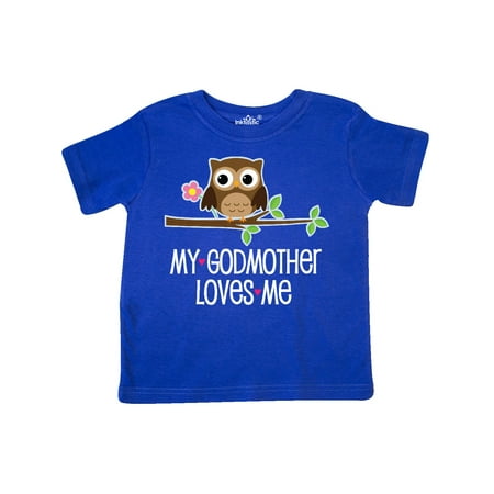 

Inktastic My Godmother Loves Me Owl Gift Toddler Toddler Girl T-Shirt