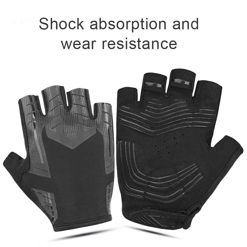 RUNATURE Cycling Gloves Mountain Bike Gloves SBR Pad Shockproof Anti Slip Breathable Biking Gloves Half Finger Suit Men Women 
