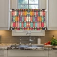 thumbnail image 2 of Yayeee Kitchen Curtains Tier Pair Light Filtering 27"x36" Rod Pocket Short Cafe Window Panel, Beige Jar, 2 of 7