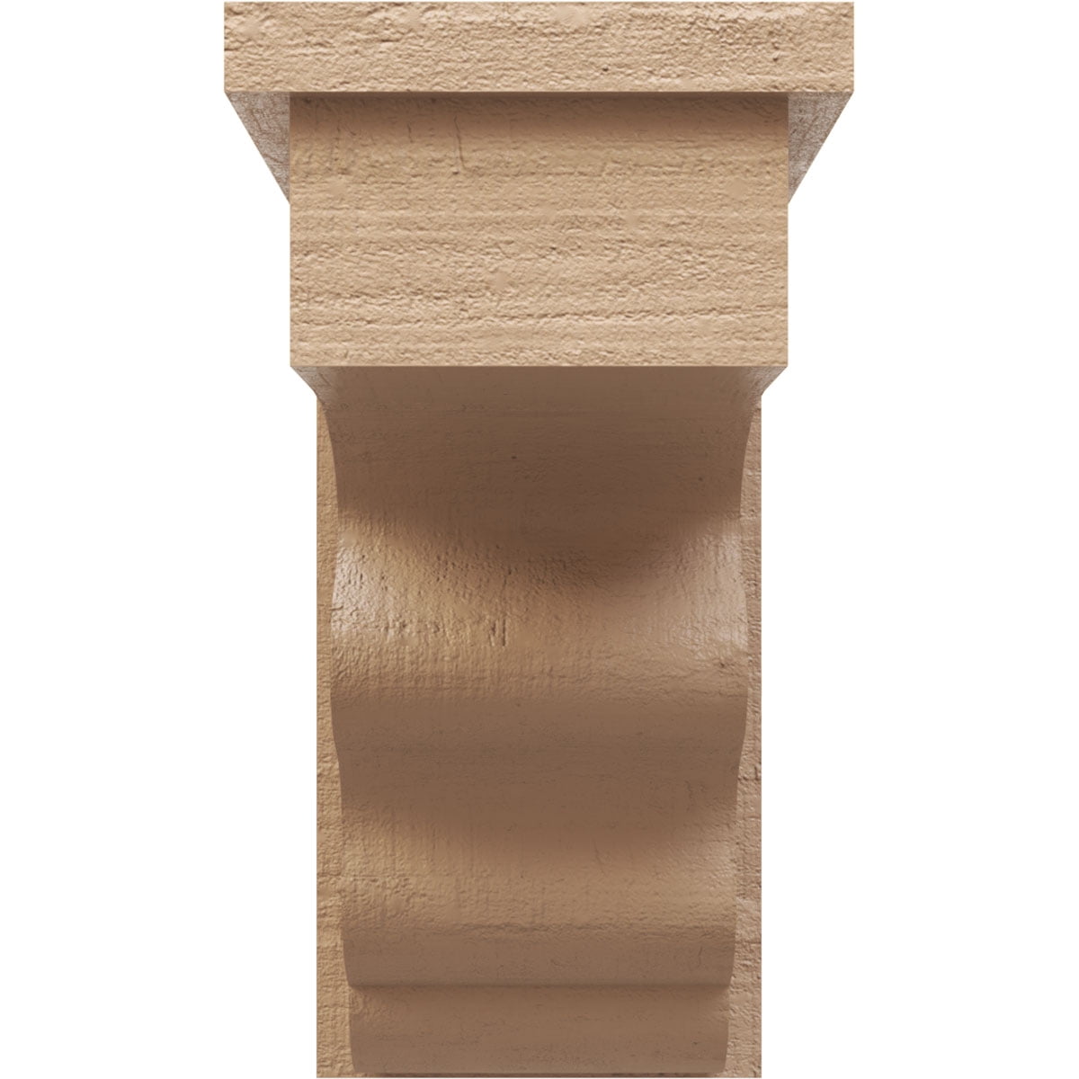 5"W x 10"D x 10"H Classic Highland Rough Cedar Woodgrain TimberThane Corbel, Primed Tan