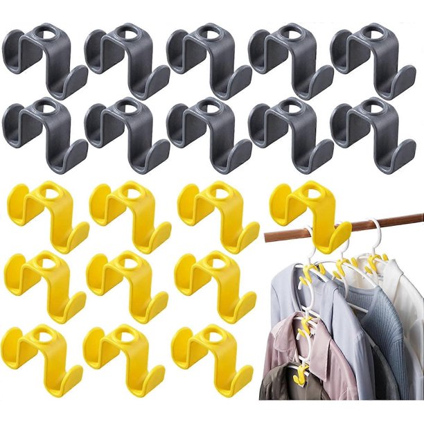 KAIYANG 40 paquetes de ganchos conectores para perchas de ropa, perchas para ahorrar espacio, ganchos para perchas que ahorran espacio, clips extensores para perchas de doble cara, ahorradores de espa