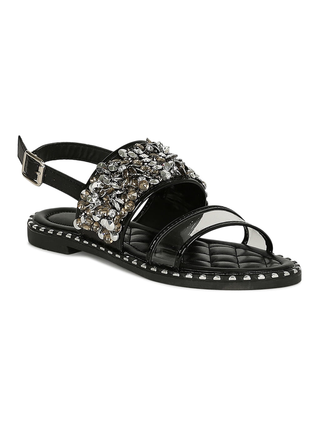 womens embellished flat sandals