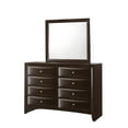 thumbnail image 3 of Contemporary Queen Size 4pc Captains Bed Set Storage Drawers Cherry Finish Solid Wood Bedroom Furniture, 3 of 6