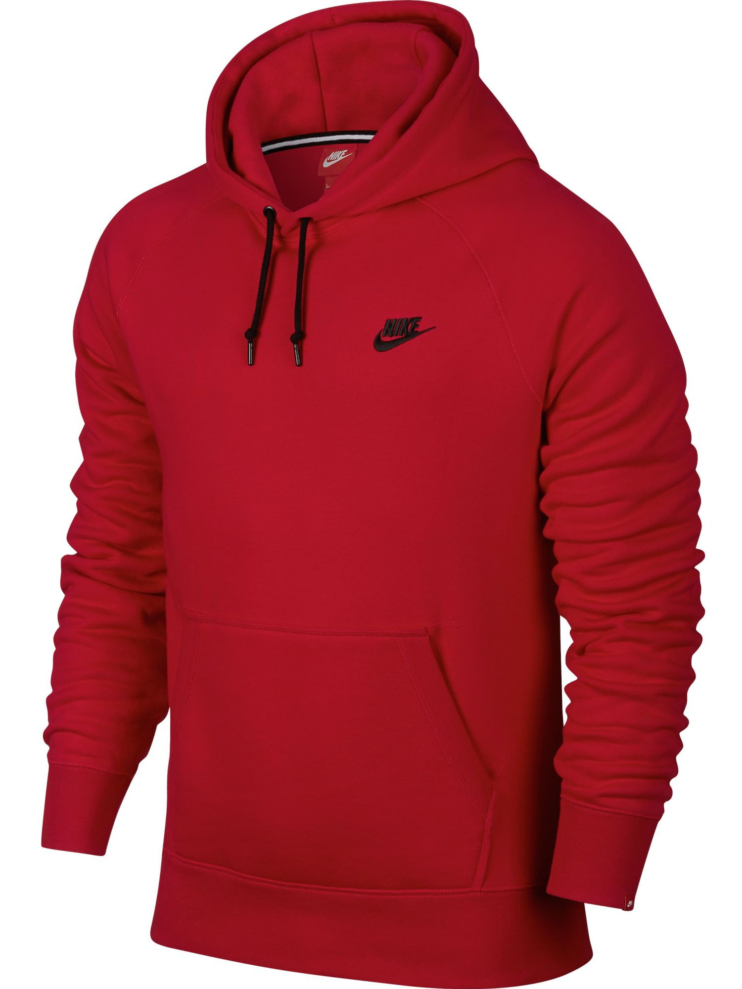 Nike - Nike Sports Wear AW77 Fleece Hoodie Athletic Squardon Gym Red