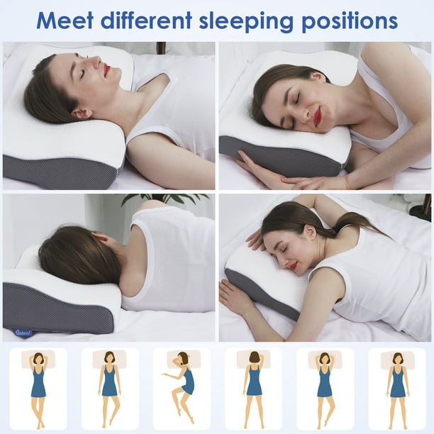 QUTOOL Memory Foam Cervical Sleeping Pillow for Neck Pain Relief