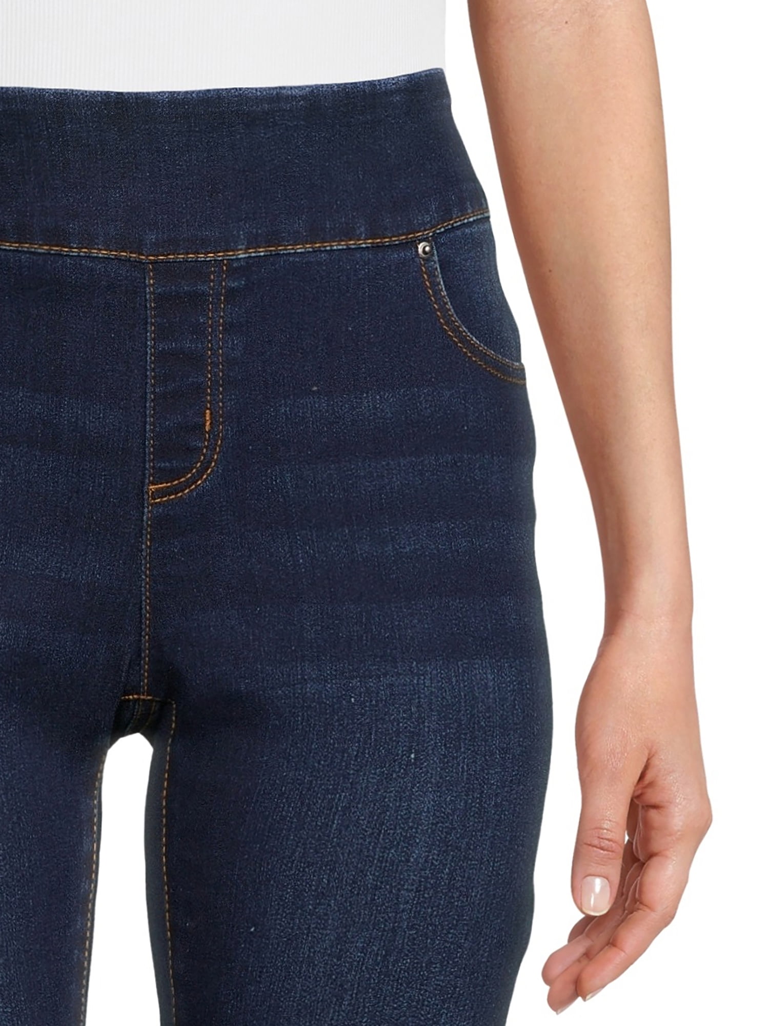 The Pioneer Woman Pull On Embroidered Bootcut Jeans, 32” Inseam, Sizes XS-3X, Women's and Women's Plus