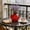 Red Size L N4, variant on Glass Vase for Flowers Centerpiece, QQZ Pomegranate Inspired Hydroponic Vessel, Thick Glass Tabletop Decor Gift for Home Office, Red