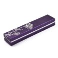 thumbnail image 3 of Cardboard Jewelry Set Boxes Flower of Life Printed Outside and Black Sponge Inside Rectangle Purple 22.4x4.9x3.4cm, 3 of 5