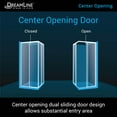 thumbnail image 5 of Cornerview 42 Inch D x 42 Inch W x 74-3/4 Inch H Framed Sliding Shower Enclosure with Corner Drain Shower Base, 5 of 11