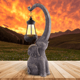 thumbnail image 2 of Solar Elephant Statue Outdoor Garden Resin Sculpture Solar LED Light Art Ornament Waterproof Landscape Decor for Yard Lawn Patio Home, 2 of 7
