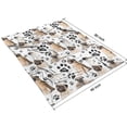 thumbnail image 4 of Pug and Footprints Blanket,Comfortable Soft Lamb Wool Throw Blanket,All Season,Warm Lightweight Blankets for Sofa Bed Couch Living Room Chair,60"x80", 4 of 4
