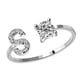 thumbnail image 5 of Minnieouse Anillo abierto con letras mayúsculas, anillos reutilizables seguros para mujer, para interiores y exteriores, viajes, oficina, Type4 NO4, 5 of 6