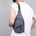 thumbnail image 4 of Bolsos cruzados, mochila bandolera, bolso de pecho, riñonera ajustable, bolso de hombro deportivo para exteriores, bolso de tela Oxford, bolso resistente a la suciedad, bolso con cremallera, bolso, 4 of 6