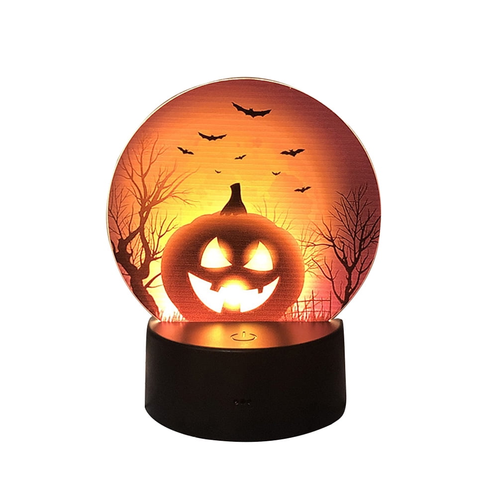 Details about   Pumpkin Witch Bat Candle Lamp Halloween Decoration For Home Halloween Ornaments 