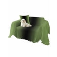 thumbnail image 2 of Dark Sea Green Black Ombre Couch Cover for 2 Cushion Couch, Modern Gradient Abstract Art Washable Love Seat Sofa Covers Slipcover, Throw Sofa Covers for Pets, Furniture Protector 71"x102", 2 of 9