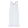 thumbnail image 4 of Summer Fashion Womens Dresses Casual V-Neck Ruffled Sleeveless Solid Dress, 4 of 6