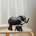 thumbnail image 2 of Estatua de moderna, estatua de Animal, decorativo, adornos de oficina, figurita hecha para de jardín, soporte de TV, negro hijo Gloria Estatuilla de elefante, 2 of 8
