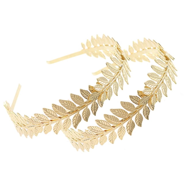 Diadema de hoja con corona de diosa romana, diadema bohemia para novia, Navidad, aro para el pelo para mujeres y niñas, diadema para boda, decoración de fiesta, tocado, disfraz de cosplay, tocado hech