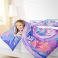 thumbnail image 4 of Feelyou Mystic Pink Axolotl Bedding Comforter Set for Child, Cartoon Jellyfish Animal Twin Comforter Sets, Dreamy Fairy Tale Reversible Bedding Set, Ultra Soft Bedroom Decor, 2 Pieces, 4 of 8