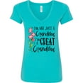 thumbnail image 3 of Inktastic I'm Not Just a Grandma, I'm a Great Grandma Flowers Women's V-Neck T-Shirt, 3 of 5