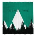thumbnail image 2 of Ambesonne Adventure Shower Curtain, Forest Hipster Mountains, 69"Wx70"L, Jade Green, 2 of 4