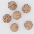 thumbnail image 4 of Pack of 6 Orbs Decorative Balls 2.8" Assorted Jute Rope Spheres Orbs Rustic Decorative Balls for Centerpiece Bowl Fillers Farmehouse, Vase Tray Filler, Home Tabletop Décor, Housewarming Gift (Brown), 4 of 4