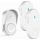 thumbnail image 1 of Wireless Doorbell with 2 Plug-In Receivers IP65 Waterproof Door Chime Operating Range Up to 1050 Feet/320M 5 Adjustment Volume Levels White, 1 of 4