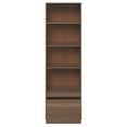 thumbnail image 6 of Linon Winston 4-Shelf Mid-Century Bookcase with Adjustable Shelves and Drawer, Walnut, 6 of 11
