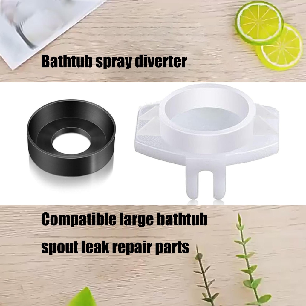 Bathtub Spout Diverter Repair Set – 6-Piece Leakproof Replacement Kit With Cup Seal & Diverter Gate For Shower Faucets, Rubber, 2.38" X 0.91"