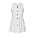 thumbnail image 4 of Mrat Lace Tank Tops for Women Women's Vintage Eyelet Tank Tops Button up Sleeveless Vests Plus Size Summer Casual Cute Peplum Vests S-346 White XXL, 4 of 6