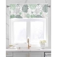 thumbnail image 2 of Green Grey Coastal Turtle Kitchen Valances for Windows Farmhouse Linen Window Valance Curtain for Living Room Window Treatment Ocean Coral Nautical Valance Rod Pocket Topper Drape, 60 x 18 Inch, 2 of 6