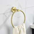 thumbnail image 6 of Space-saving 5-Piece Bathroom Towel Rack Set, Wall-Mounted, Durable  Stainless Steel, Hidden Screw Design,Brushed Gold, 6 of 7