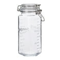 Mason Craft and More, Square Glass 22 Ounce Mini Clamp Jar, Set of 4