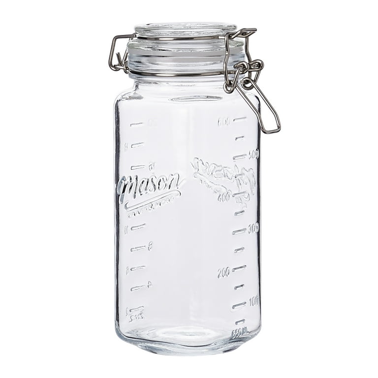 Mini Preserving Jar Set with Clamp Glass Lids (Set of 2)