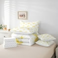 thumbnail image 6 of Manfei Lovely Bowtie 7-Piece Twin Bedding Sets,Yellow White Bedding Comforter Set,Ribbon Bow Knot Sheet Sets For Girls,Microfiber Bedroom Decor Reversible, 6 of 8