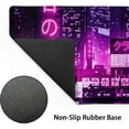 thumbnail image 4 of XL Extended Large Gaming Mouse Pad 31.5x11.8 in Desk Mat Mouse Pads, Tokyo Street Pixel Art Desk Pad Laptop Mousepad PC Keyboard Waterproof Non-Slip Table Mat Purple Retro Japanese Desktop Mat, 4 of 6