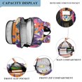 thumbnail image 3 of FORMRS Unisex School Backpack 17" Student Travel Bag with Laptop Compartment, Colorful Painted Flowers Pattern, 3 of 7