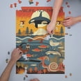 thumbnail image 3 of Pacific Northwest, Marine Animals, Geometric (1000 Piece Puzzle, Size 19x27, Challenging Jigsaw Puzzle for Adults and Family, Made in USA), 3 of 4