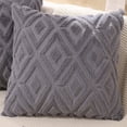thumbnail image 5 of Pallene Soft Synthetic Throw Pillow Covers. Short Wool Velvet Decorative Pillow Covers For Couch Sofa In Living Room With 3D Geometric Pattern., 5 of 5
