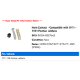 thumbnail image 2 of Horn Contact - Compatible with 1971 - 1981 Pontiac LeMans 1972 1973 1974 1975 1976 1977 1978 1979 1980, 2 of 2
