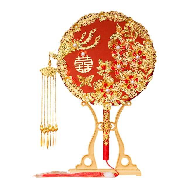 fan de la boda Abanico De La Mano Del Estilo Chino De La Dama De Honor De La Novia Del Ventilador De La Boda Para La Decoración Del Hogar De La Boda B B Magideal fan de la boda
