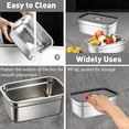 thumbnail image 5 of 1.5L Replaceable Container for Heated Lunch Box Stainless Steel 304 SS Food Containers Accessories with Lids Food Storage Bento Box for Snacks, Sandwiches, Fruits, Vegetables, 5 of 5
