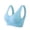 Blue, variant on Wire Free Comfort Bra for Older Women Full Coverage Front Cross Lift Bra Lace Trim Side Multi Hook Everyday Bra Wireless Push Up Beige 2XL