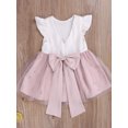 thumbnail image 3 of CoduopToddler Baby Girl Bowknot Wedding Dress Lace Mesh A-Line Princess Tutu Dresses 0-8 Years, 3 of 6