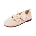 thumbnail image 3 of YOUYEDIAN Mary Jane Shoes Women Fashion Bowtie Deco One Strap Versatile Round Toe Flats Casual Low Heel Comfortable Slip On Dress Shoes, 3 of 5