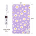 thumbnail image 6 of Daisy Heating Pad for Back Period Cramps Relief 12x24 inch Portable Electric Heating Pad Purple Heat Pad Gifts Ideas Funny Useful Self Care Christmas Birthday Gift for Women Mom Her Wife Girlfriend, 6 of 8